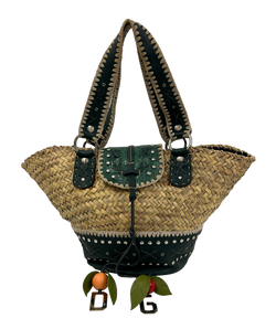 Dolce Gabbana,Cesta,Mimbre,Beige/Verde,1